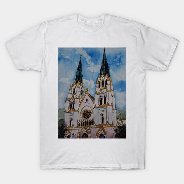 St John the Baptist Church religious art print T-Shirt by derekmccrea